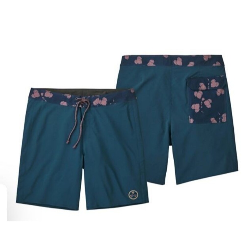 Patagonia Hydropeak 18" Men's Boardshorts Swim Surf Tidepool Blue Sz 44